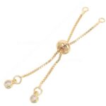 14K Gold-Plated Adjustable Pull Chain Bracelet for DIY Jewelry