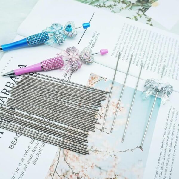 117mm Metal Bead Pen Barrel – Slim Extension Rod for DIY Pen