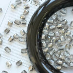 8mm Long Cylinder Crystal Glass Beads – Clear DIY Spacer Beads