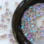 8mm Long Cylinder Crystal Glass Beads – Clear DIY Spacer Beads