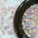 8mm Long Cylinder Crystal Glass Beads – Clear DIY Spacer Beads