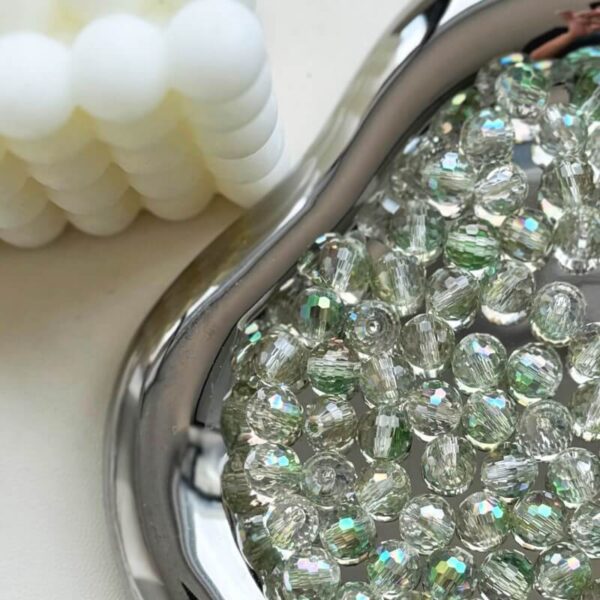 8mm Clear Disco Crystal Glass Beads – DIY Jewelry Making