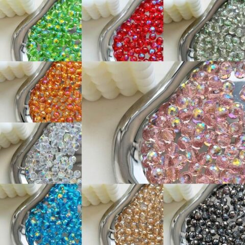 8mm Clear Disco Crystal Glass Beads – DIY Jewelry Making