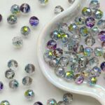 8mm Faceted Crystal Glass Beads – DIY Bracelet Spacer Beads