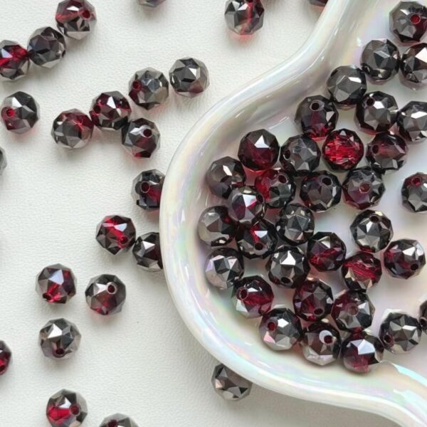 8mm Faceted Crystal Glass Beads – DIY Bracelet Spacer Beads