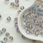 8mm Faceted Crystal Glass Beads – DIY Bracelet Spacer Beads