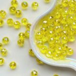 8mm Faceted Crystal Glass Beads – DIY Bracelet Spacer Beads