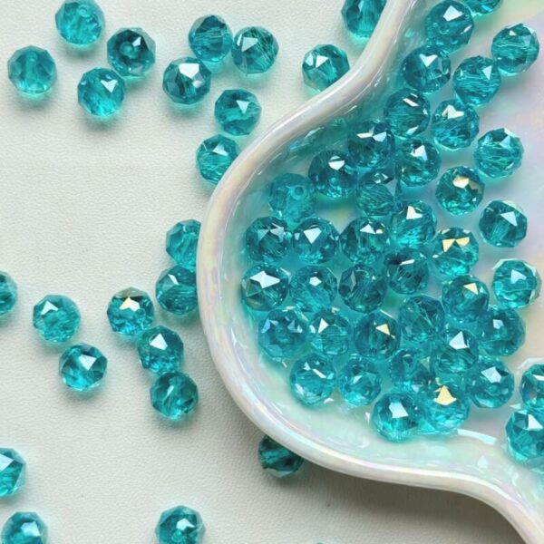 8mm Faceted Crystal Glass Beads – DIY Bracelet Spacer Beads
