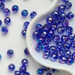 8mm Faceted Crystal Glass Beads – DIY Bracelet Spacer Beads