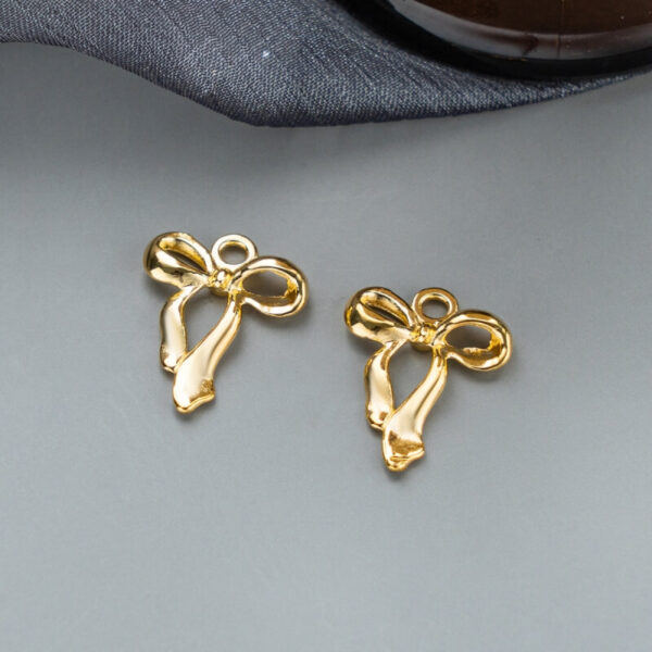 Alloy Hollow Bow Pendant for DIY Necklace & Bracelet