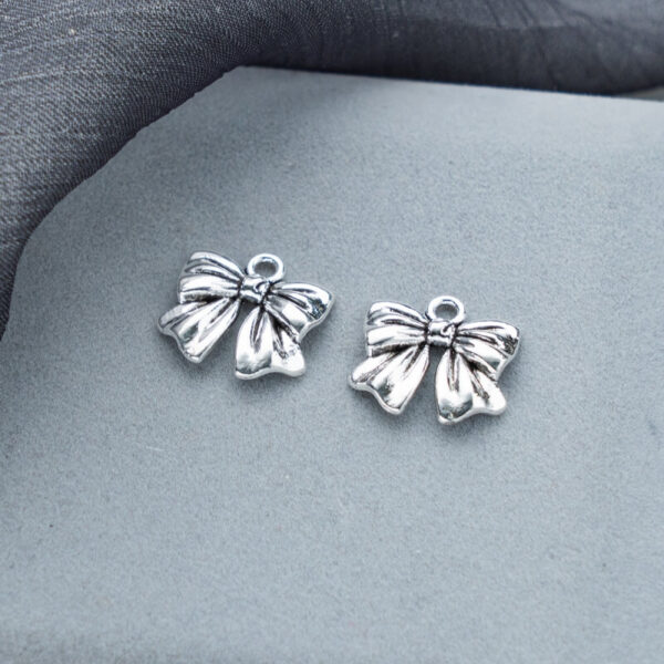 Alloy Hollow Bow Pendant for DIY Necklace & Bracelet