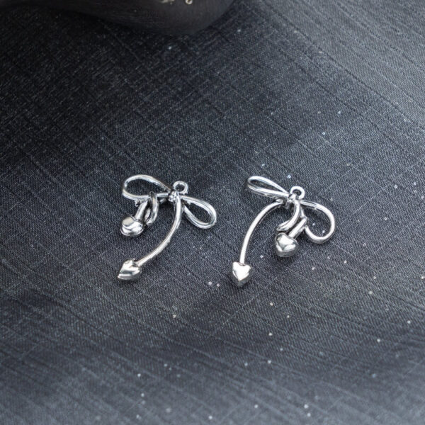 Alloy Hollow Bow Pendant for DIY Necklace & Bracelet