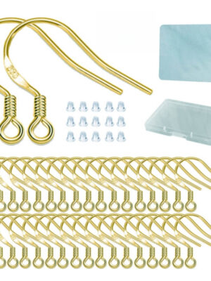 Earring hooks 120 PCS copper hypoallergenic ear wire hooks
