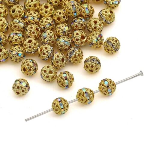 30 Pcs Ring Flower Ball Spacer