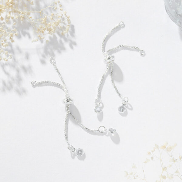 14K Gold-Plated Adjustable Pull Chain Bracelet for DIY Jewelry