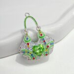 Alloy Rhinestone Bag Charm
