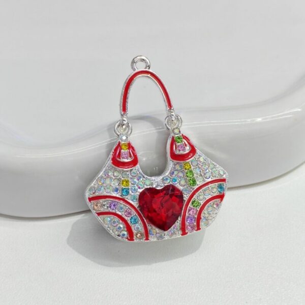 Alloy Rhinestone Bag Charm