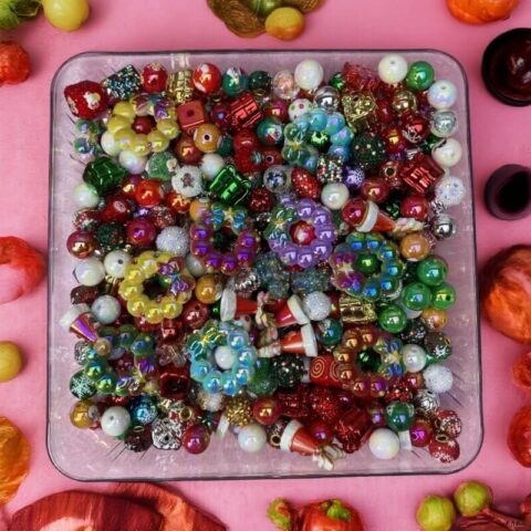 Christmas Acrylic Mixed Beads