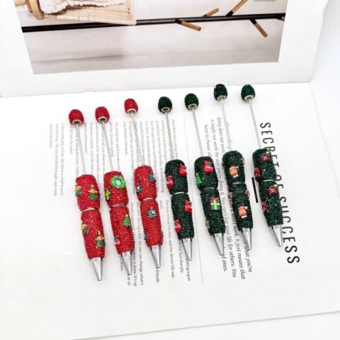 Christmas Rhinestone Pen – Cute Reindeer & Santa, Multi-Color