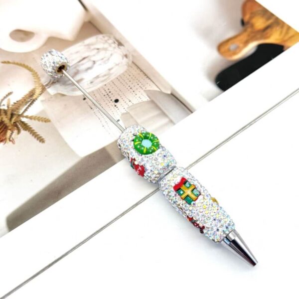 Christmas Rhinestone Pen – Cute Reindeer & Santa, Multi-Color