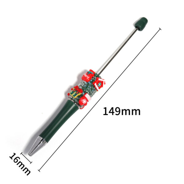 Cute Christmas Beaded Pen – DIY Snowflake Rhinestone Glitter Gift