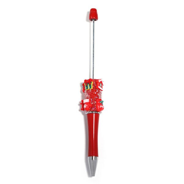 Cute Christmas Beaded Pen – DIY Snowflake Rhinestone Glitter Gift