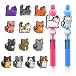 Cute Cartoon Cat & Dog PVC Beads for DIY Crafts & Pen Accessories