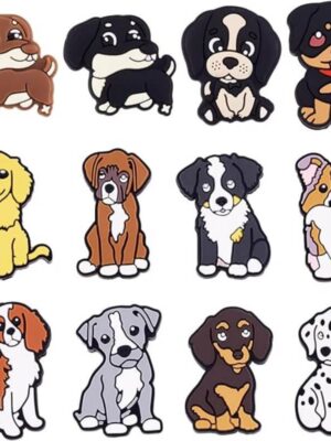 Cute Cartoon Cat & Dog PVC Beads for DIY Crafts & Pen Accessories