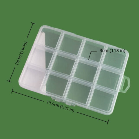 12-Slot 13.5cm Clear Box