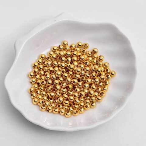 4mm goid spacer beads