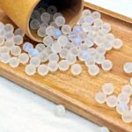 8mm 10mm Black White Glass Beads