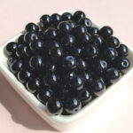8mm 10mm Black White Glass Beads