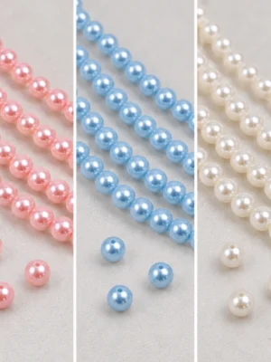 8mm Glass Pearls Beads Detail