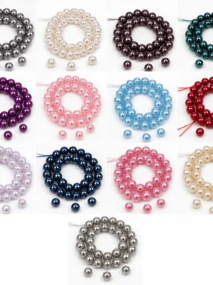 8mm Glass Pearls Beads for Jewelry Making