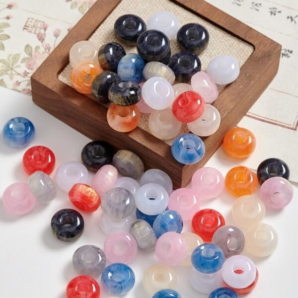 Large Hole Resin Beads – Round, Barrel & Ring Beads