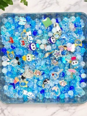 Mixed Blue Glass Beads