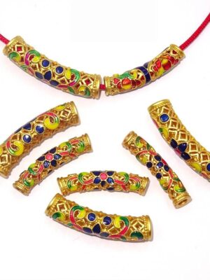 Gold Plated Lotus Half Tube Beads – Antique Style Jewelry Findings