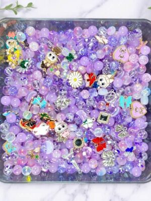 Mixed Purple Glass Beads