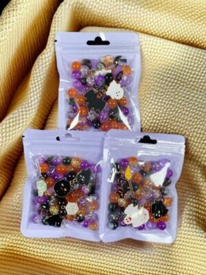 Mixed Halloween Glass Beads Bag