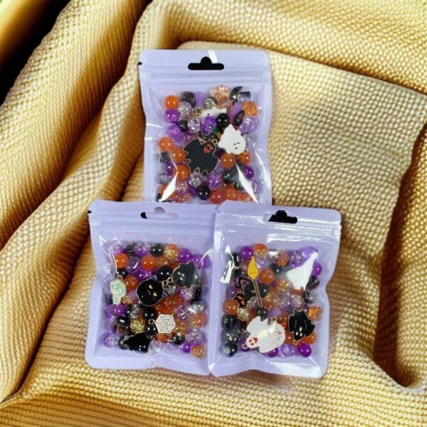 Mixed Halloween Glass Beads Bag