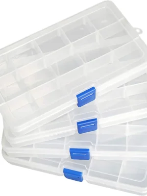 15-Compartment Adjustable Bead Storage Box