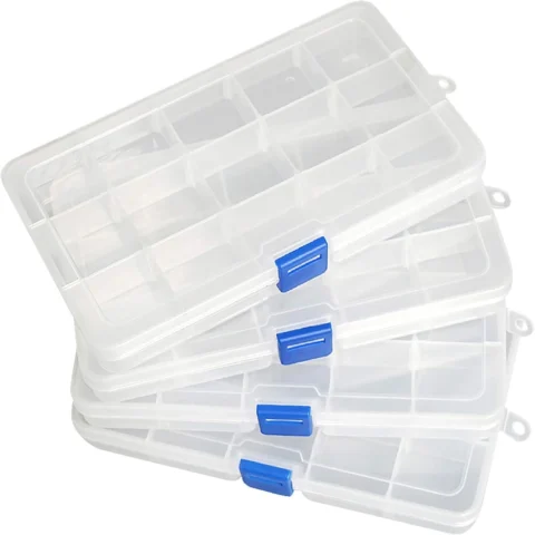 15-Compartment Adjustable Bead Storage Box