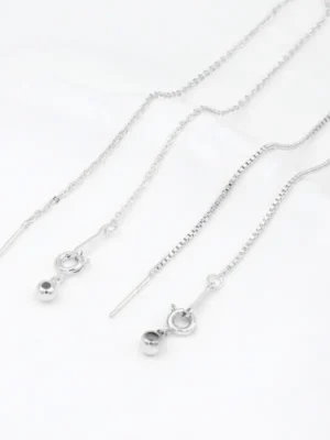 18K universal adjustable necklace silver