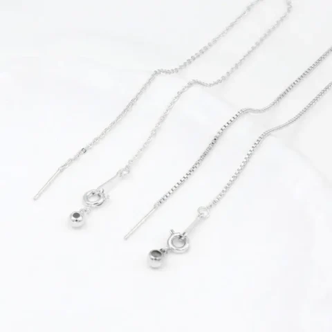 18K universal adjustable necklace silver