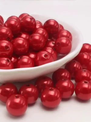 20mm plastic pearl red