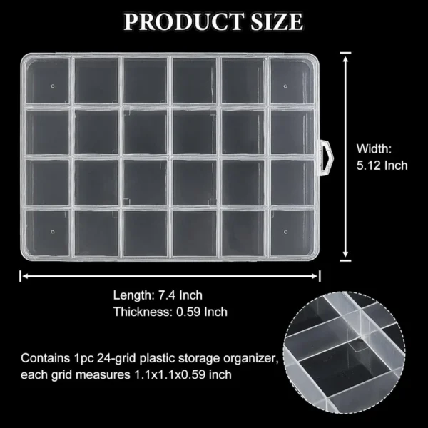 24 Grids Plastic Bead Organizer