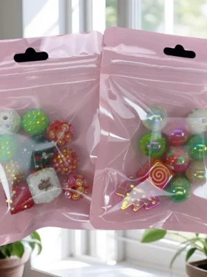 Christmas Acrylic Bead Set – 2 Packs for $3