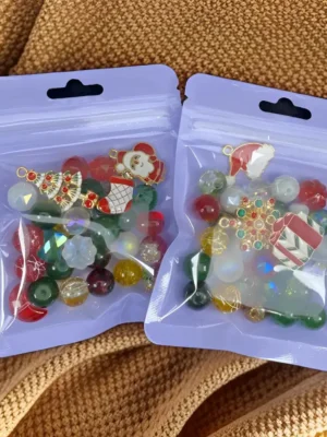 Christmas Glass Bead Set – 2 Packs for $3