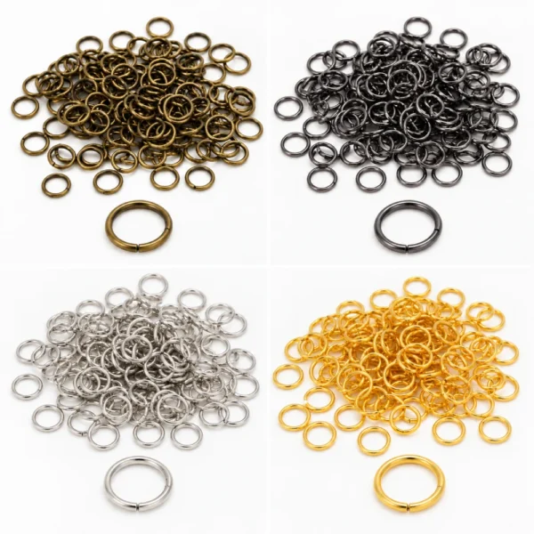 200 PCS 6mm Single Loop Open Jump Rings for DIY Jewelry