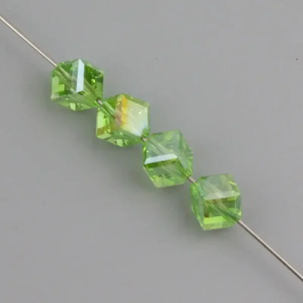 8mm Diagonal Square Glass Crystal Beads